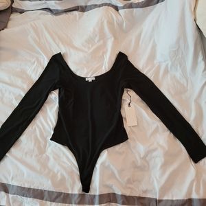 NWT Leith black bodysuit
